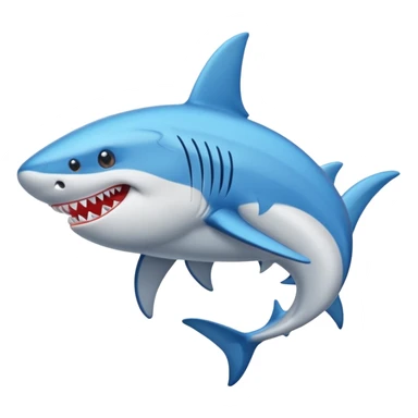 Tiburón con nikes azules sticker