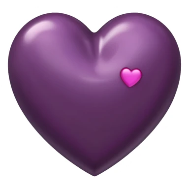 Dark mauve heart sticker