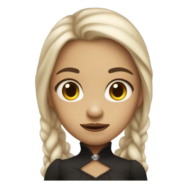 little vamire girl with yellowish skin tone  sticker