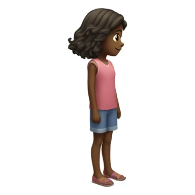 8 year old girl watching the sea sticker