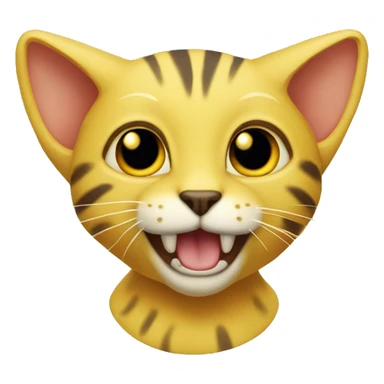Yellow lombax-vernid-cat sticker