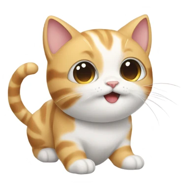 Cute cat with a pow sticker