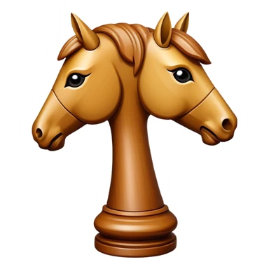 wooden horse chess piece sticker