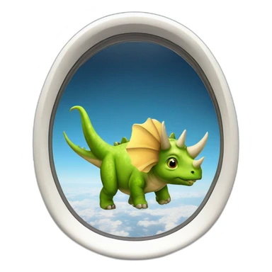 Triceratops dans avion sticker