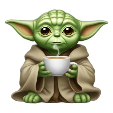 Yoda qui boit du thé sticker