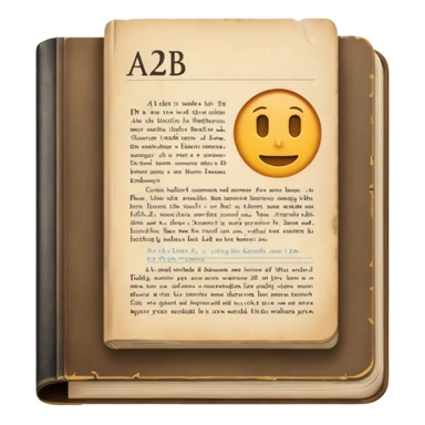 a textbook labeled A2-B1 sticker