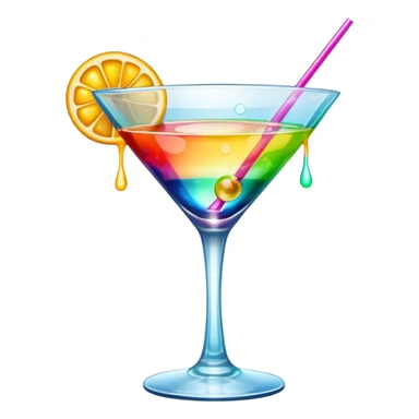 cocktail glass sticker
