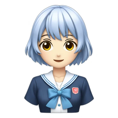 Ayanami Rei in school uniform sticker