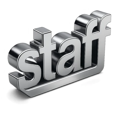 simple text saying "staff" sticker