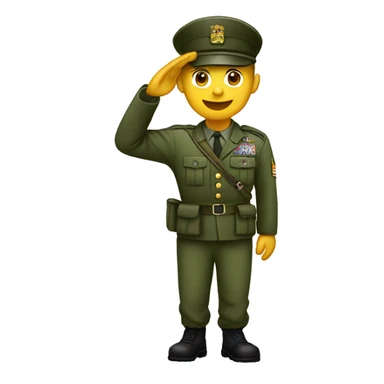 Army Solider saluting sticker