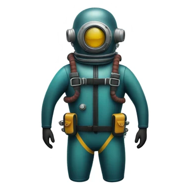 deep sea diver rubber diving-suit sticker