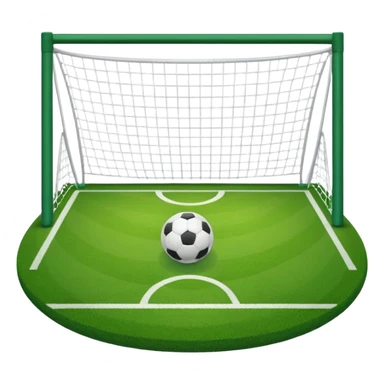 Haz una porteria de futbol y rodea el poste sticker