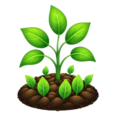 groung energy (with leaf plants) sticker