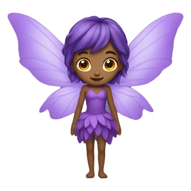 Fairy with purple wings  sticker