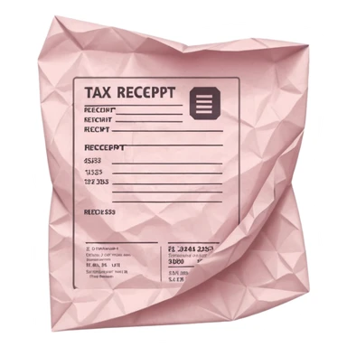 Pale Pink Tax receipt sticker