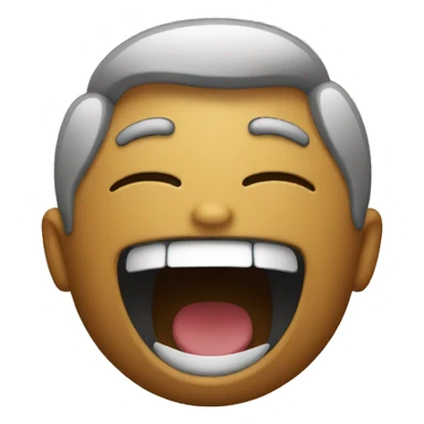 Funny singing emoji  sticker