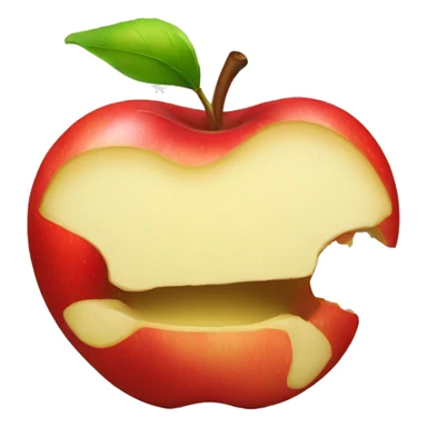 eaten apple sticker