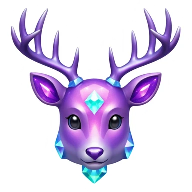 glitter purple and cian pokemon crystal deer sticker