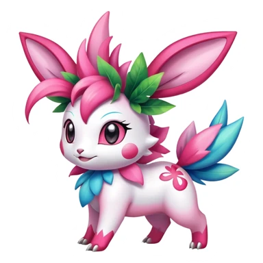Shiny Exotic Sylveon-Roserade-Shaymin-Ivysaur-Meganium-Roselia-Hybrid-Creature sticker