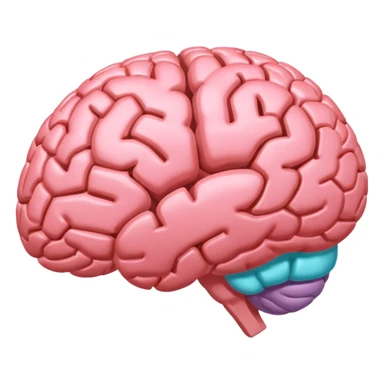 brain: 3d Icon with color of D0B8FF
 sticker