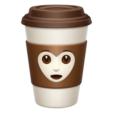 takeaway coffee cup without face  sticker