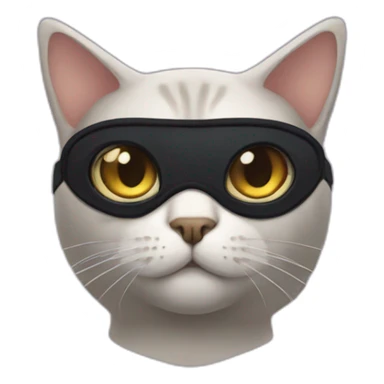 cat eyepatch only one eye sticker