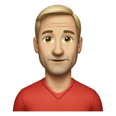 Caucasian Basketball coach wearing red sweater sticker