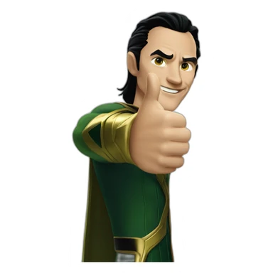 Marvel loki thumbs up sticker