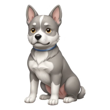 american staff dog grey & white sticker