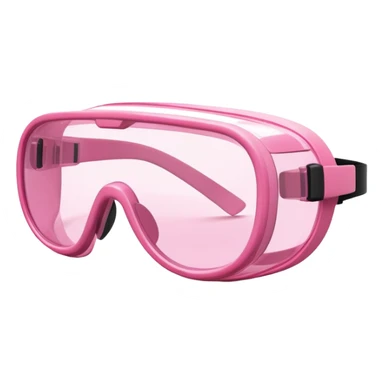pink industrial safety glasses, minimalist design with transparent pink lenses, protective eyewear sticker