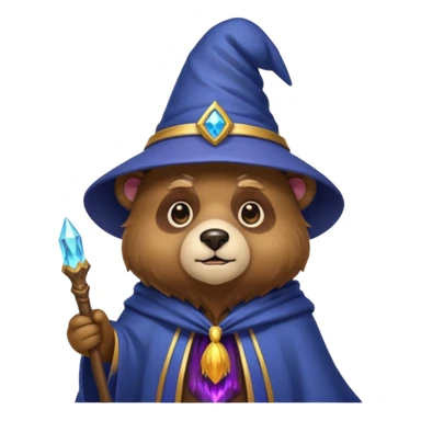 wizard bear sticker