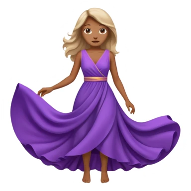 Kadın Mor elbiseli sticker