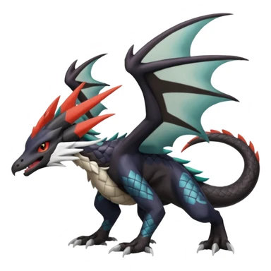 Silvally-Nargacuga-Noivern-Salandit-fusion sticker
