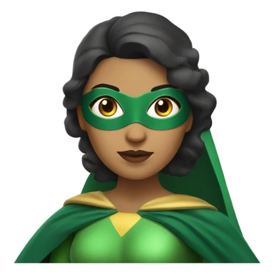 Hispanic woman superhero in green sticker