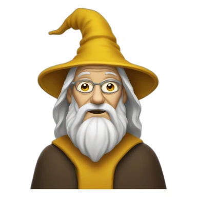 old wizard face with mustard sticker