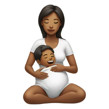 a mother giving birth sticker