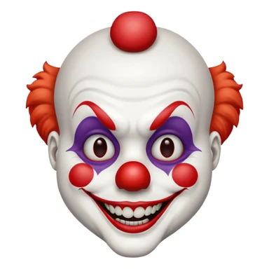 Scary clown with smile sticker
