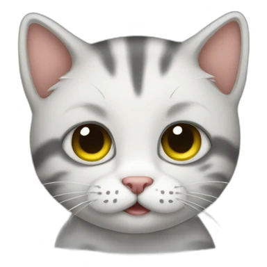 sick baby cat sticker