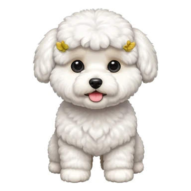 a full body of cute bichon frise sticker