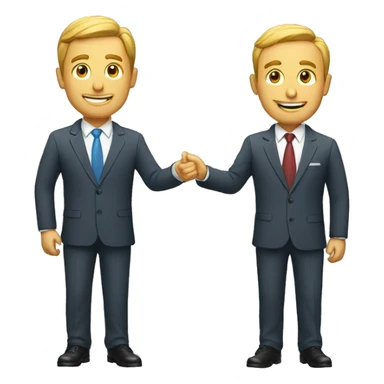 business man with another different business man sticker