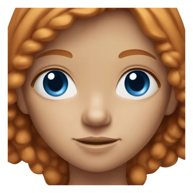 Straight ginger hair girl with blue eyes and freckles  sticker