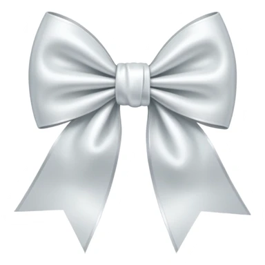 white satin bow sticker