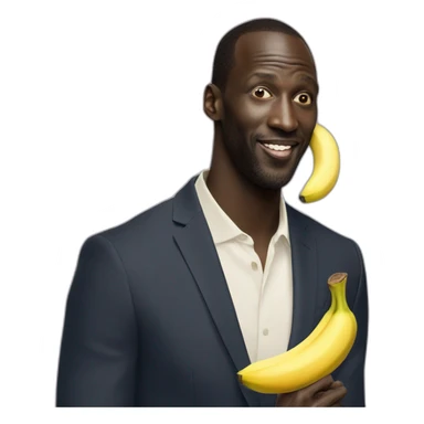 Omar Sy eat a banana sticker