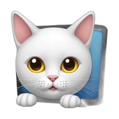 Cat computer sticker