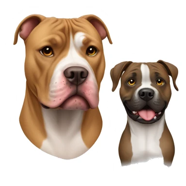 pitbull and mastiff american pit sticker