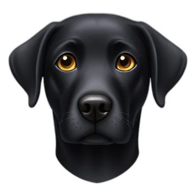 Senior Black lab small forehead small eyes sticker