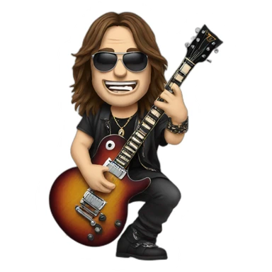 Ozzy over Heavy metal guitar sticker