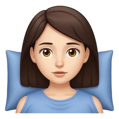 Brunette waking up sticker