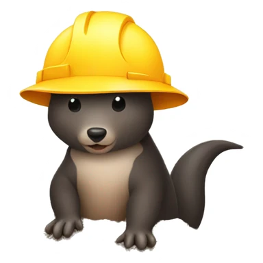 Mole digging sticker
