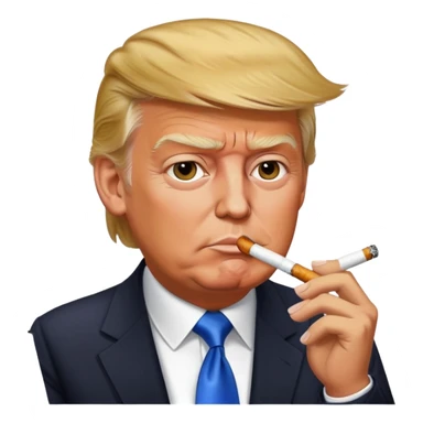 trump smoking a cigarette  sticker